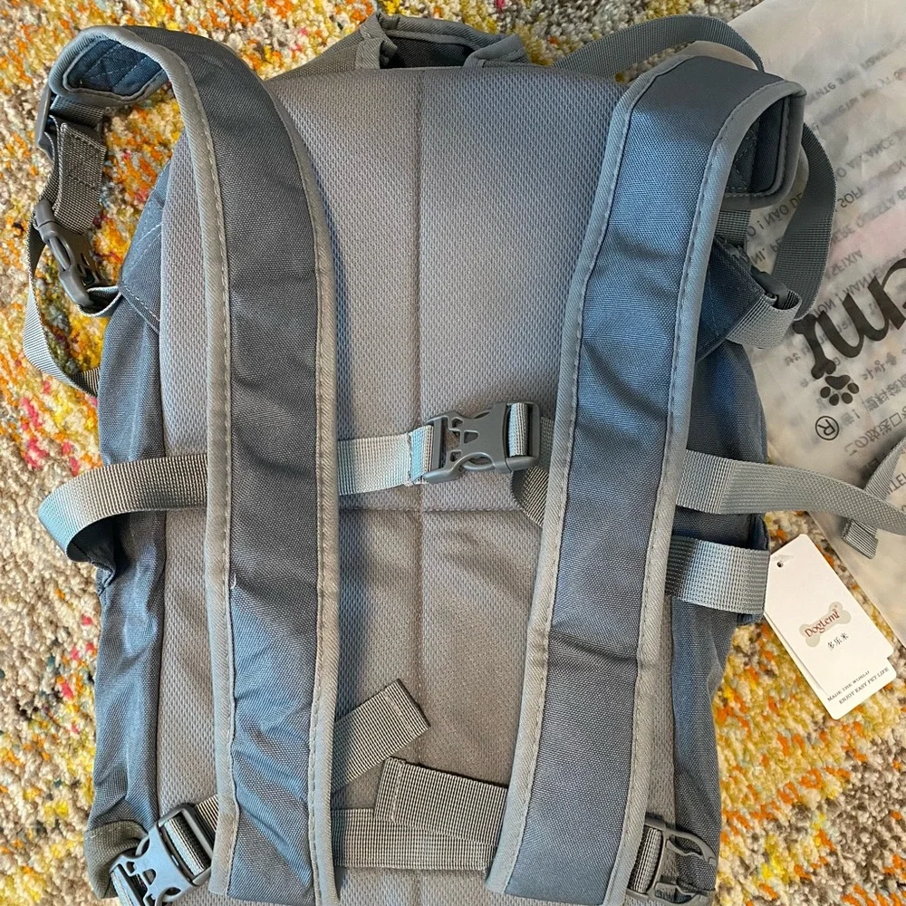 NWT DogLemi Pet Backpack Grey Dog Carrier Bag Travel Carrier Bag‎